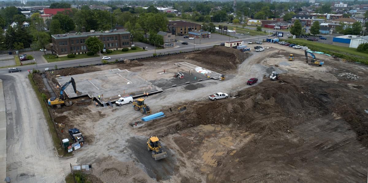 image of contruction at the new fire headquarters