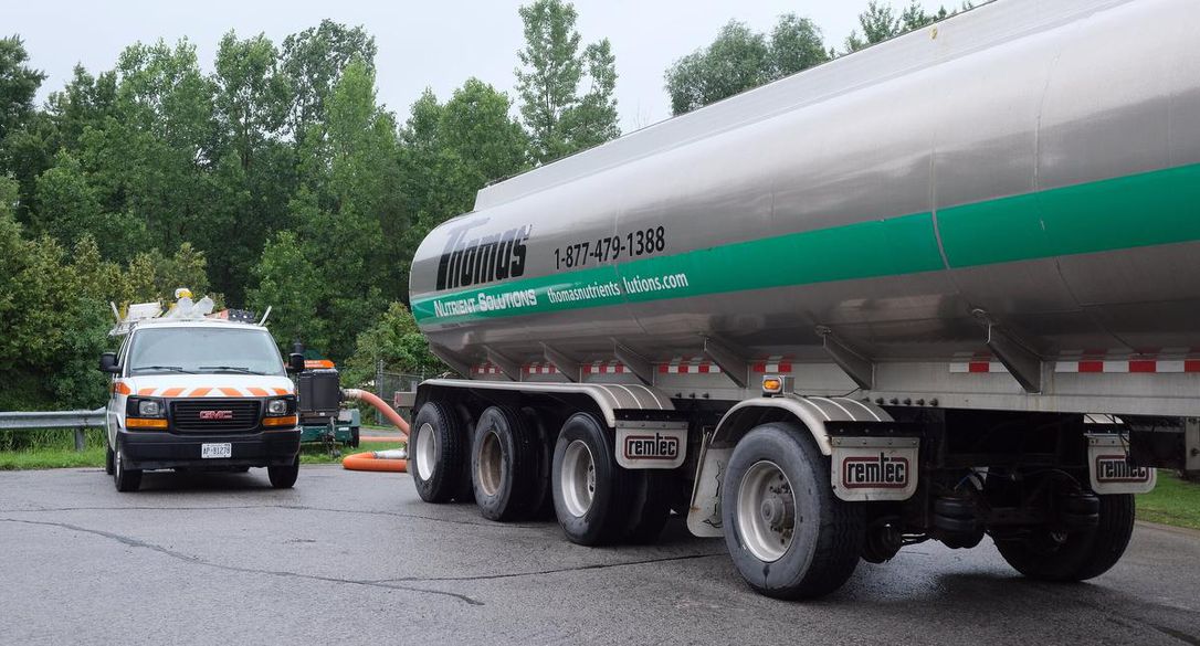 image of tanker and truck