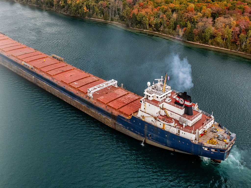 a ship on the welland canal