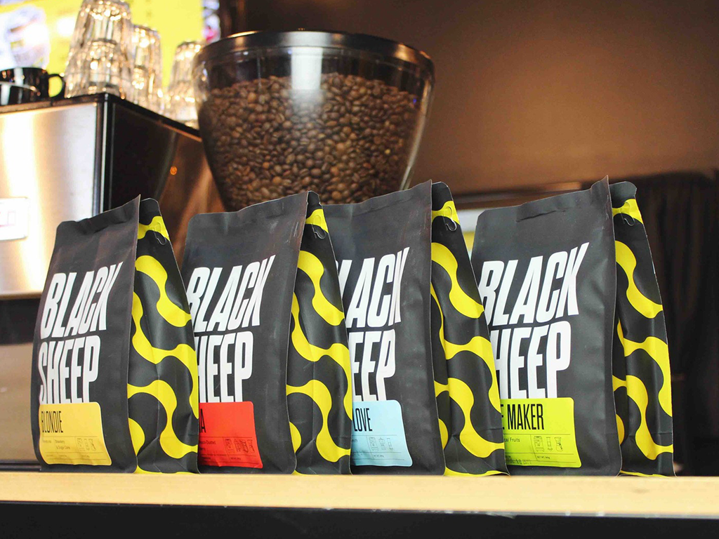 image of Blacksheep coffee packaging