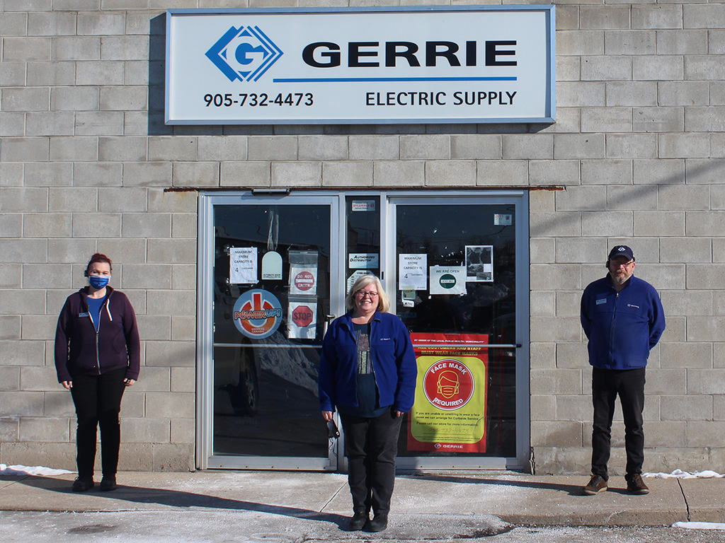 image of gerrie staff outside company building